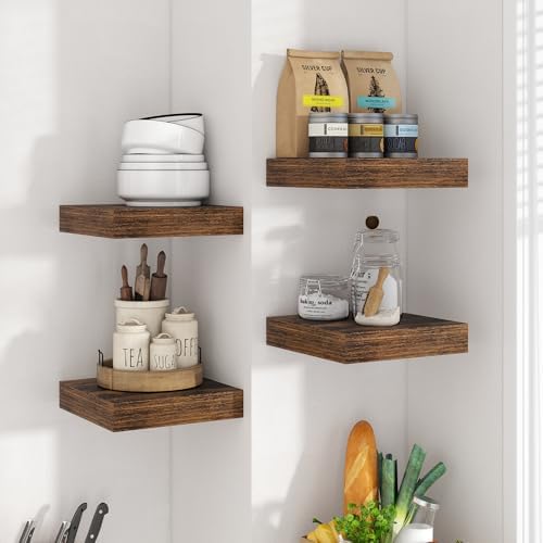 8Inch Square Floating shelves for Wall, 8In Deep, Invisible Brackets - Image 2