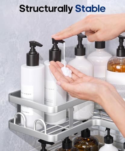 3 Pack Corner Shower Shelves, Rustproof Shower Organizer Caddy - Image 6