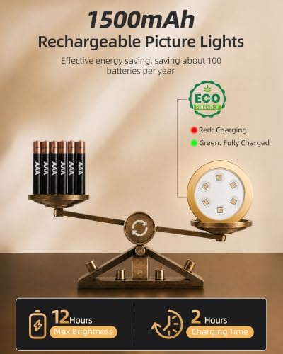 Picture Lights for Wall, Rechargeable Magnetic - Image 4
