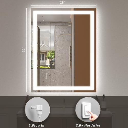 28x36 LED Lighted Bathroom Mirror - Image 6