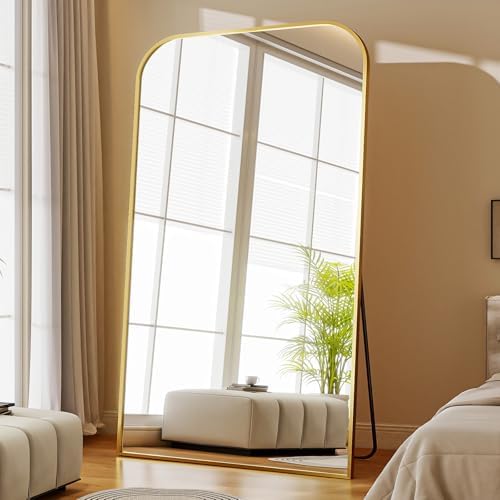 Oversized Full Length Mirror 81"x41" Arched Floor Standing Mirror - Image 2