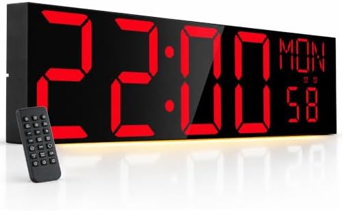 JALL 30" Extra Large Digital Wall Clock, Giant LED Display by JALL