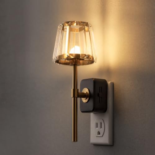 L LOHAS LED Night Lights Plug into Wall, Crystal Acrylic Decor Night Light by LLOHASLED