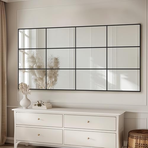 Antok Wall Mirror, Metal Framed Wall Mounted Mirror, Hanging or Leaning by AntokMirror