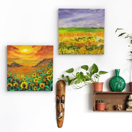 Falling in Art 4 Pack 14x14’’ Unfinished Birch Wood Panels Kit - Image 7