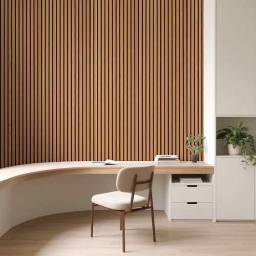 Art3d Roll-Flat Acoustic Wood Slat Wall Panel, 95.3 x 23.8 in - Image 4