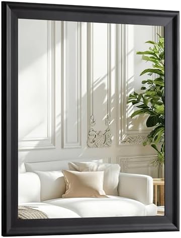 Black Wall Mirror for Bathroom, Rectangle Large 30 x 36 Inch Vanity Mirrors by Culer