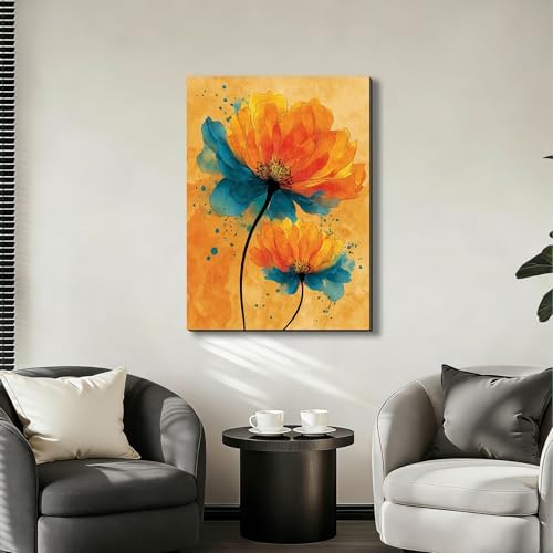 ZERILYN Ship Next Day Minimalist Floral Canvas Art Colorful Botanical Wall - Image 7