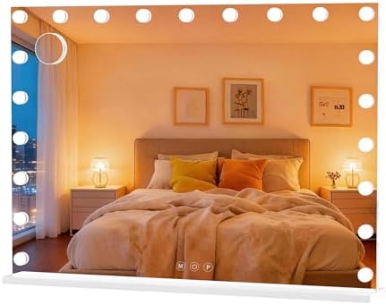 Hasipu Vanity Mirror with Lights, 3 Colors Modes, Touch Control, USB Charging by Whatssuitableisthebest