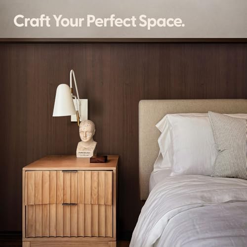 Dark Brown Wood Contact Paper, 17.3" x 197" Peel and Stick Waterproof Wallpaper - Image 4