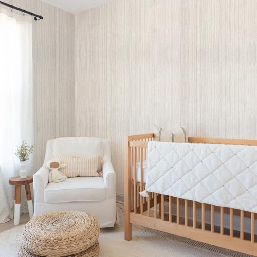 Grasscloth Peel and Stick Wallpaper Light Purple Vintage Paper 16in x 196in - Image 5