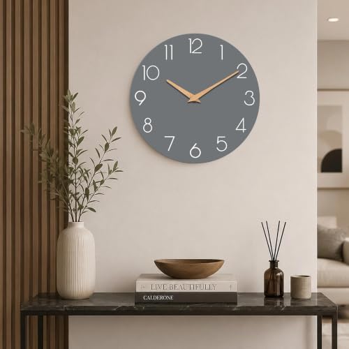 cicininc 10 Inch Battery Operated Wall Clock, Silent Analog - Image 5