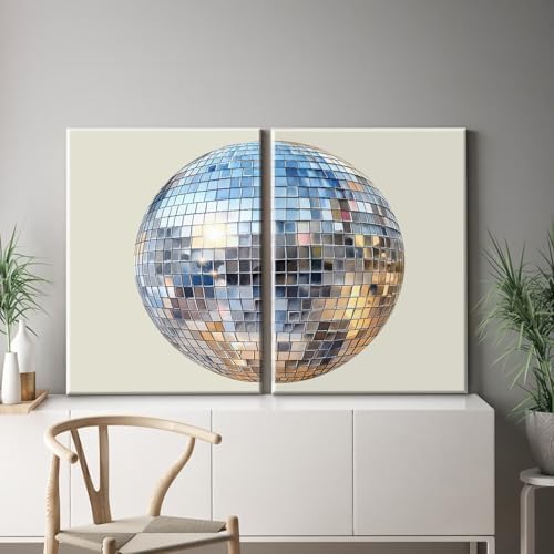 Baccone Disco Ball Wall Art Aesthetic Preppy Canvas Wall Decor Disco Ball - Image 6