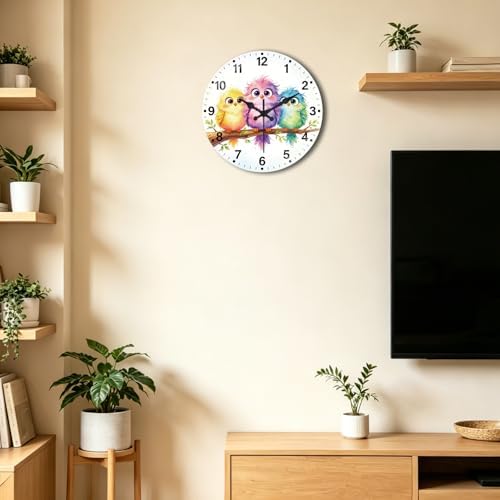 peacoblue Cartoon Bird Wall Clocks Battery Operated - Image 5