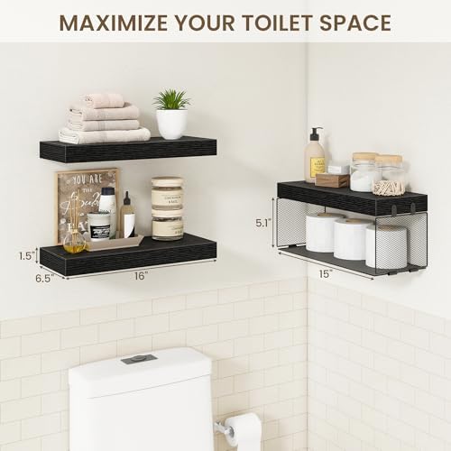 Acovy 16in Bathroom Floating Shelves - Image 3