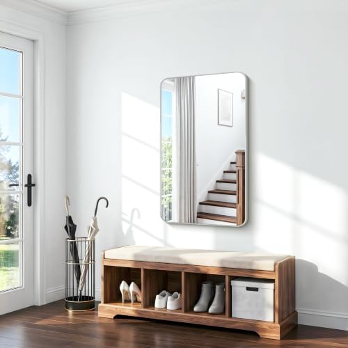 BONEWEI Silver Bathroom Mirror, 30x48 inch Wall Mirror - Image 3