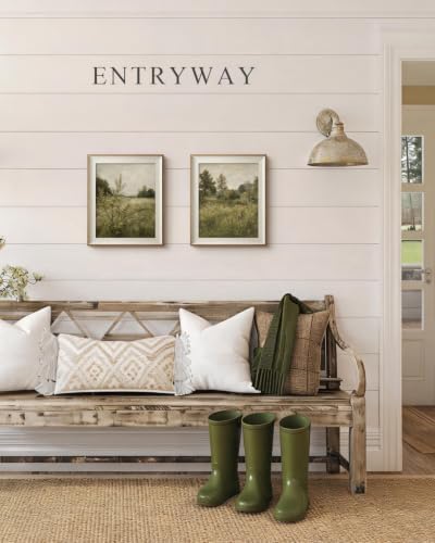 VIYYIEA Vintage Framed Countryside Landscape Wall Art Set, 10x12 Inch - Image 4