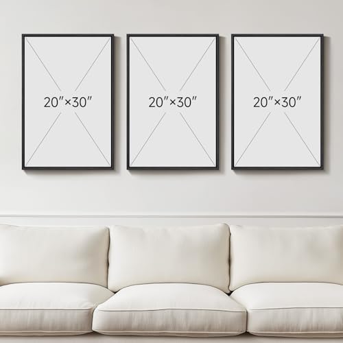 Framed Modern Black and White Abstract Wall Art - Image 3