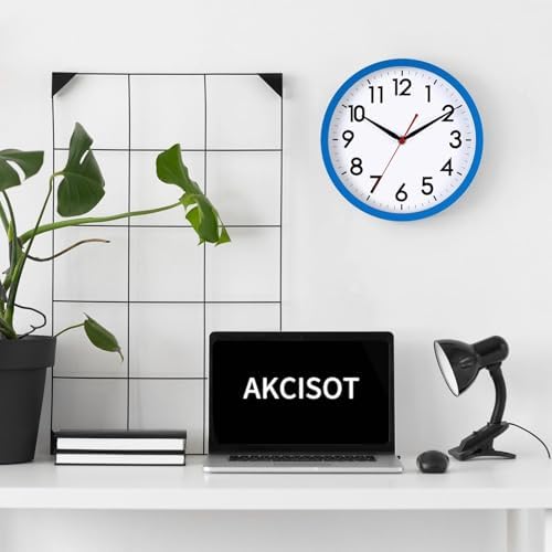 AKCISOT 12 Inch Wall Clock, Silent Battery Operated Analog Clock - Image 2