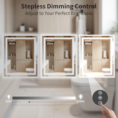 32"x40" LED Bathroom Mirror - Image 4
