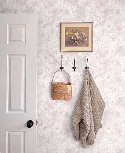 Heroad Pink Peel and Stick Wallpaper Floral Contact Paper Vintage Wall Paper - Image 4
