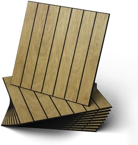 WADILE Peel and Stick Wood Slat Wall Panels 12x12in PVC 30 Pack by WADILE
