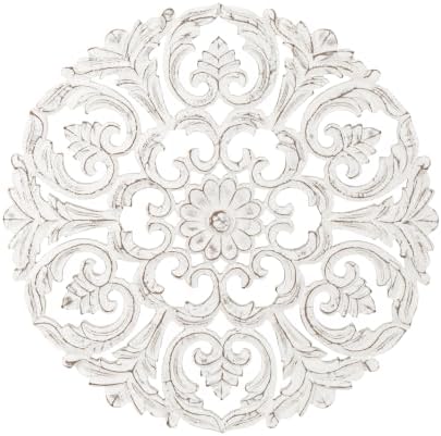 JFY Designs Blasius Hand Carved Wood Medallion Wall Panels Bedroom Décor by JUSTFORYOUDESIGNS