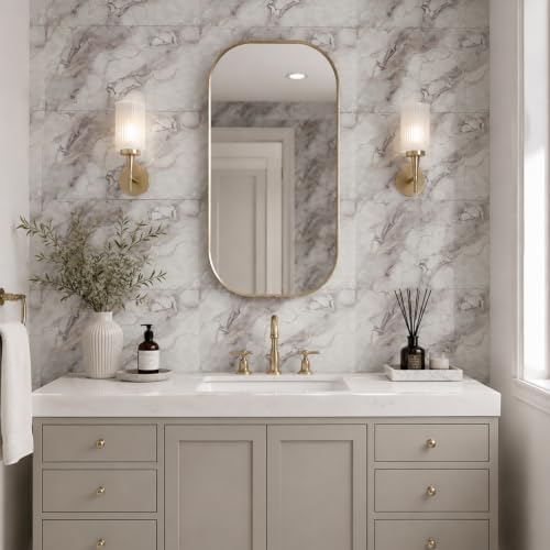 20Pcs Marble Wall Panels 23.6"X11.8" PVC Waterproof Tiles Peel and Stick Wall - Image 4