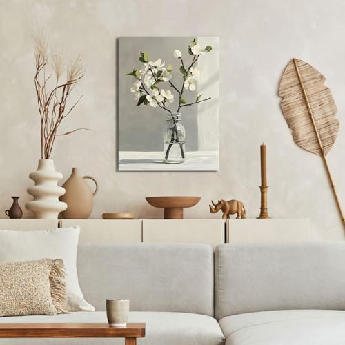 daktenn Floral Canvas Wall Art Bathroom Wall Art Pictures Wall Decor Home Decor - Image 3