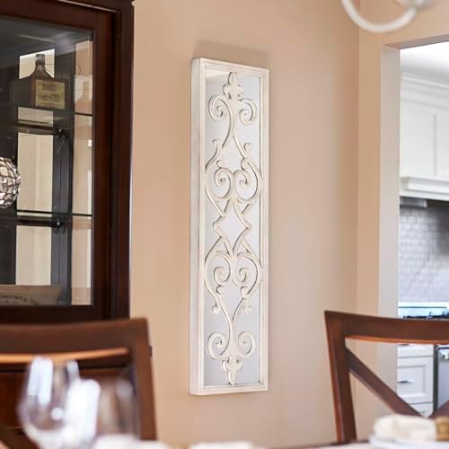 Household Essentials Large Framed Decorative Scroll Wall Mirror - Image 3