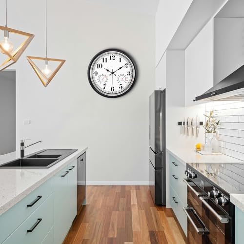 45MinST 16 Inch Silver Vintage Large Indoor/Outdoor Waterproof Wall Clock - Image 5