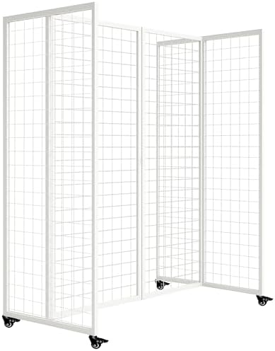 Grid Wall Panels with Wheels, 4 x 5.5Ft Gridwall Panel Display Stand, Sturdy by Unknown