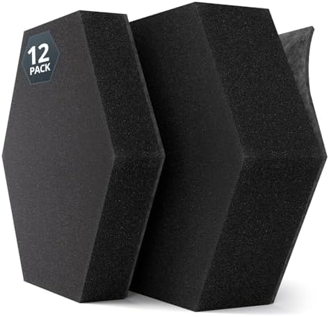 Kuchoow Acoustic MLV Hexagon Soundproof Foam Panels Sound Dampening & Absorbing by Kuchoow