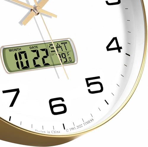 TIMESS 13-Inch Non-Ticking Analog Wall Clock - Image 2