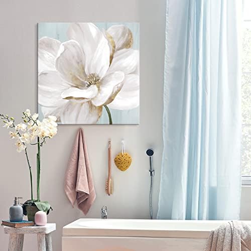 SEVEN WALL ARTS White Magnolia Wall Art Flower Artwork Floral Canvas Painting - Image 5