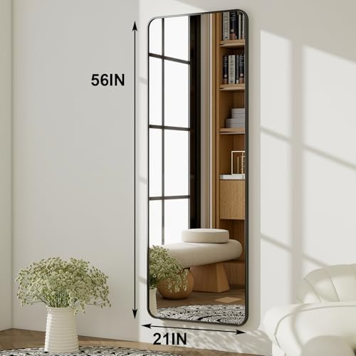 HARRITPURE 56"x21" Full Length Mirror, Rectangle Floor Mirror - Image 6