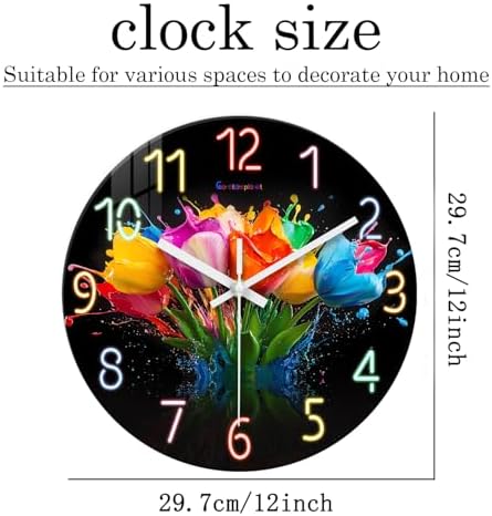 Flower Wall Clocks Battery Operated 12 Inch - Image 5