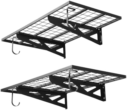 VEVOR 2-Pack Heavy Duty Garage Wall Shelving, 2 x 4 ft Steel Wall Mounted by VEVOR