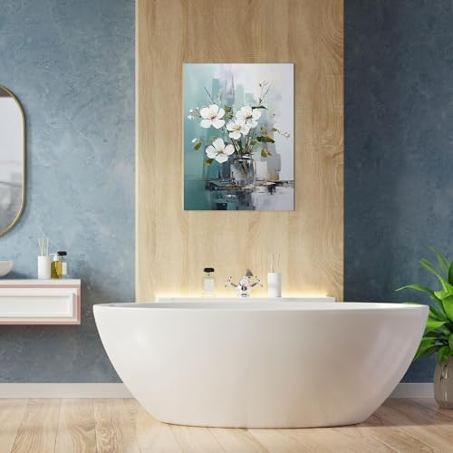 daktenn Floral Canvas Wall Art Bathroom Wall Art Pictures Wall Decor Home Decor - Image 5