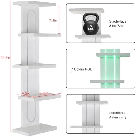 Homaterial 5 Tiers Floating Shelves - Image 3