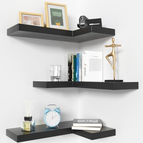 Floating Corner Shelves Wall Mounted by NATURESSOURCE