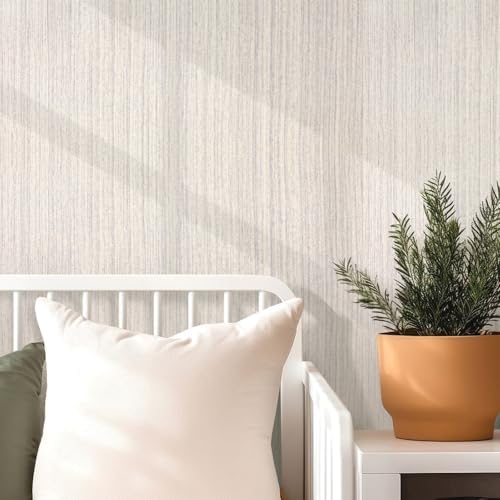 Grasscloth Peel and Stick Wallpaper White and Light Purple Contact Paper - Image 3