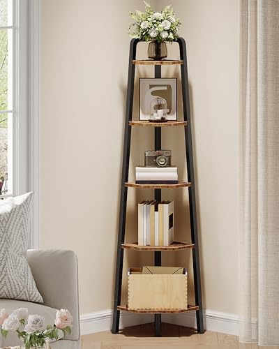 CHOEZON Corner Shelf, 5-Tier Ladder Corner Shelf, Ladder Bookshelf, 59.6" Tall by Choezon