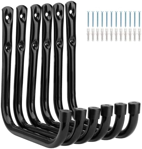 Heavy Duty Garage Hooks, 6.7Inch Wall Mount Garden Tools Storage Hook by Whrsinlor