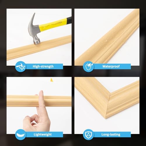Art3d Pre-Cut Wall Molding Set of 6 pcs, 3 Top 3 Bottom - Image 5