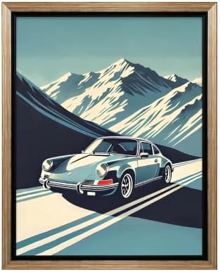 InkFlow Posters Vintage Sports Car Canvas Poster by InkFlowPosters