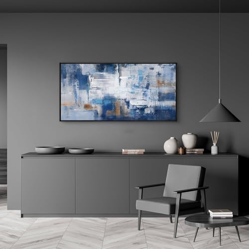 KLAKLA Blue Abstract Canvas Wall Art - Image 5