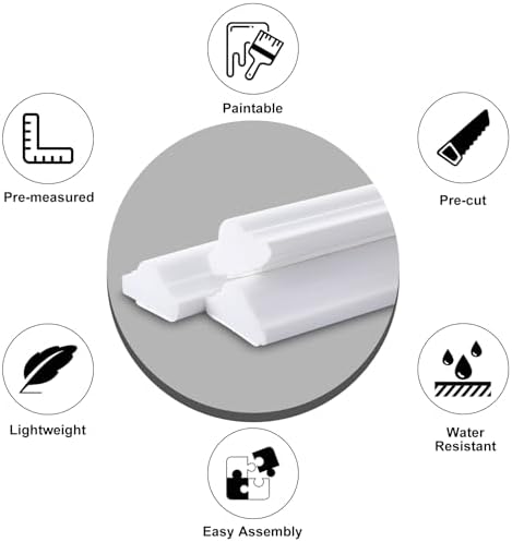 Pangda 3set Peel and Stick Wall Molding Kit 3D Premade - Image 3