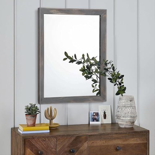AAZZKANG Wooden Mirror Rectangle Rustic Mirrors - Image 3