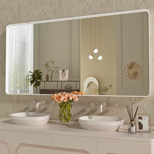 WEER White Bathroom Vanity Mirror 60x28 Inch by WEER